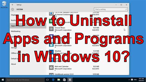 Uninstall or remove apps and programs in Windows.